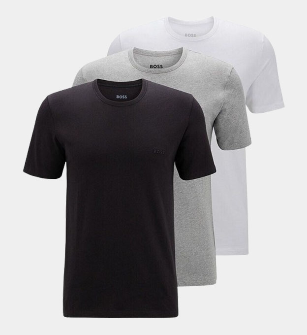 Hugo Boss 3 Packen T-shirts Mens Black White Grey